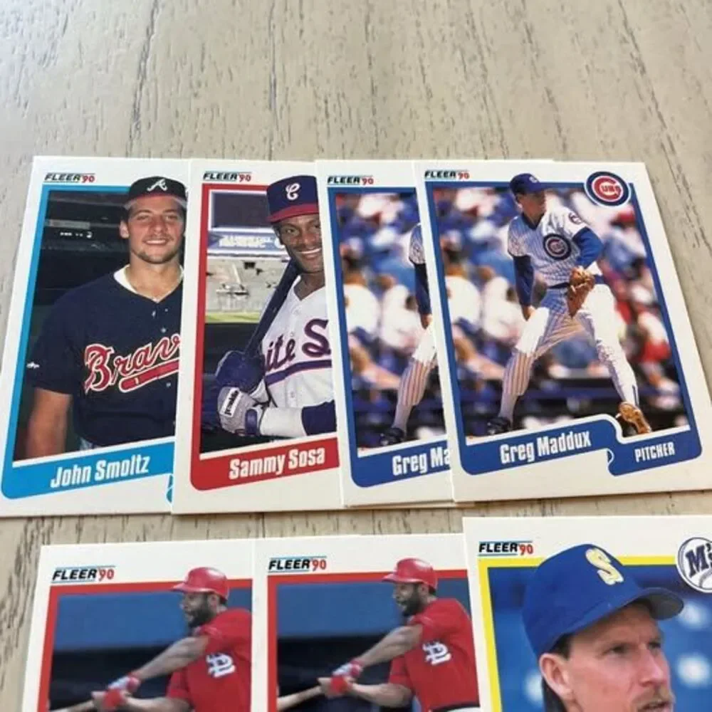 1990 Fleer M/M Lot of HOF’s, All Stars +2 Rookie Juan Gonzalez (9 Cards) Mint/NM